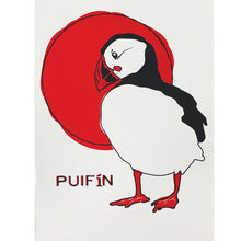 Load image into Gallery viewer, Sunrise Puffin - Handmade Screen Print
