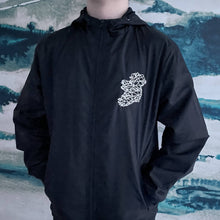 Load image into Gallery viewer, Adult Wind Runner - Black with embroidered Ireland logo - Unisex
