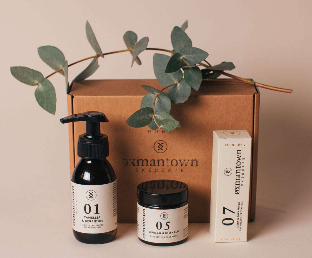 Oxmantown Skincare - Balance Bundle - Cleansing Oil, Face Mask & Facial Oil Gift Set