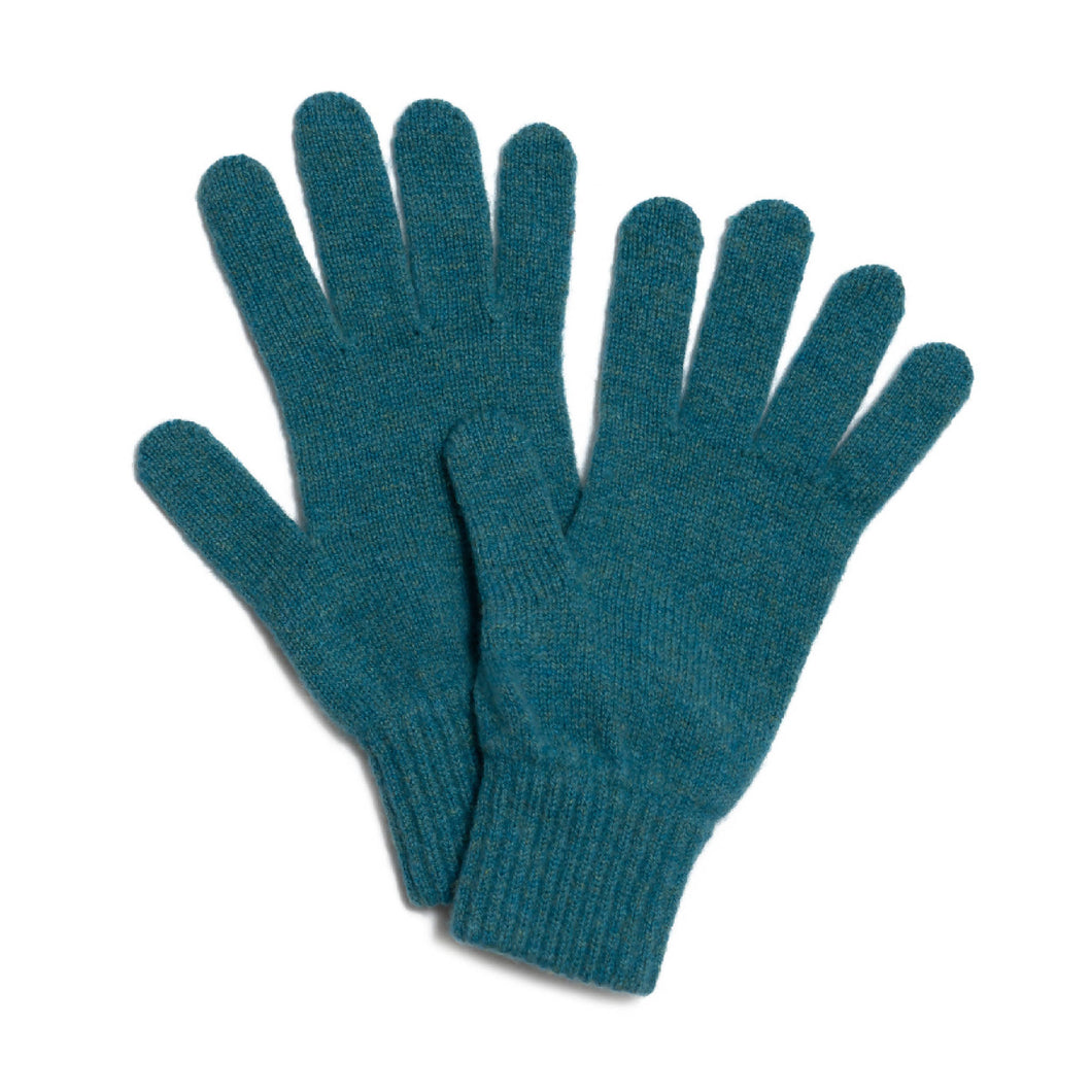 Turquoise - Donegal Wool Gloves