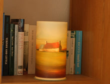 Load image into Gallery viewer, Wax Print Hurricane Lantern - A New Day
