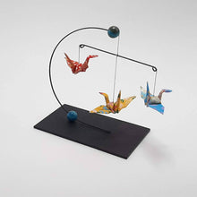 Load image into Gallery viewer, Mini Origami Crane Mobile With Gemstones
