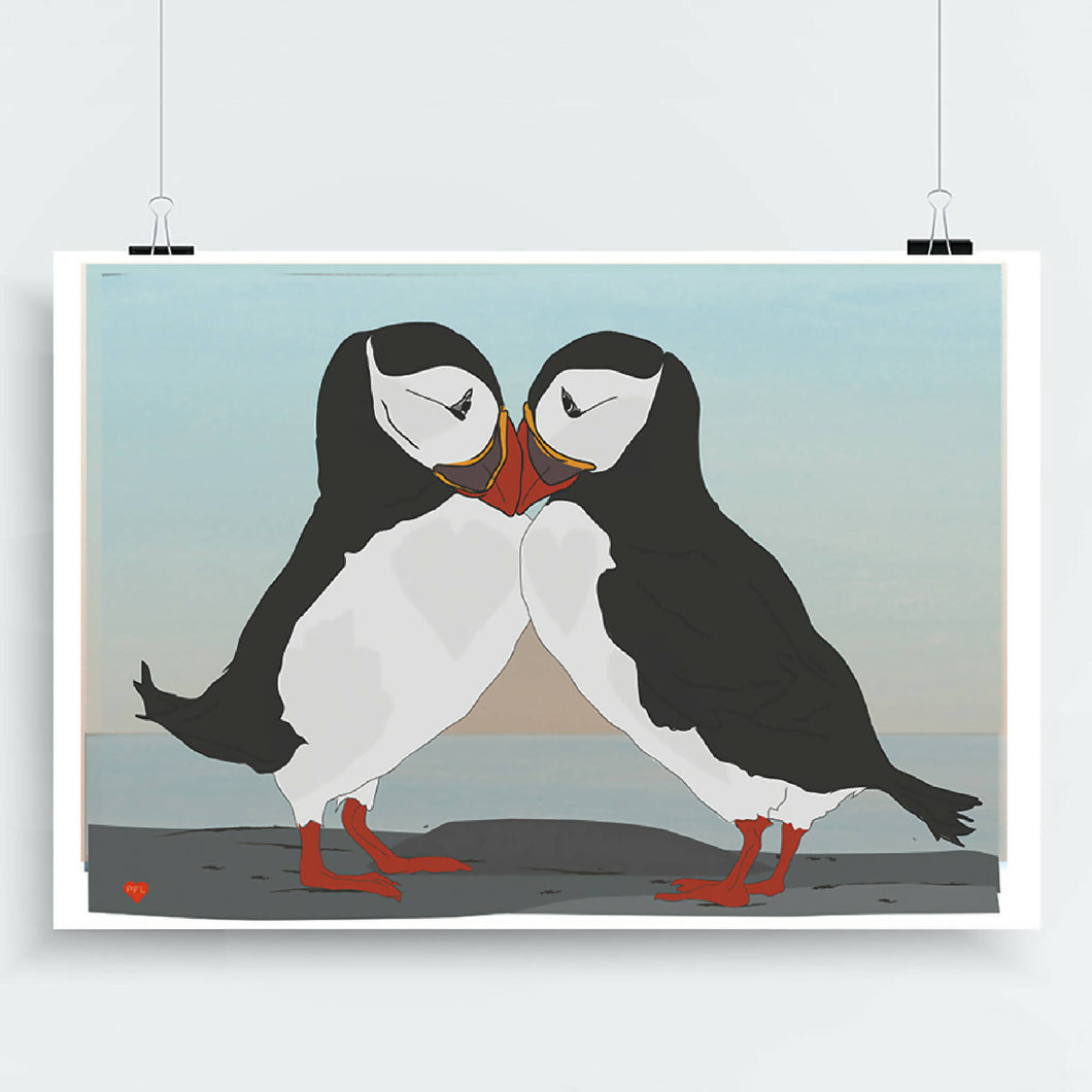 Puffin Love Forever Art Print