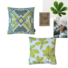 Load image into Gallery viewer, NEW Book of Kells, Green Horse Chestnut Cushion
