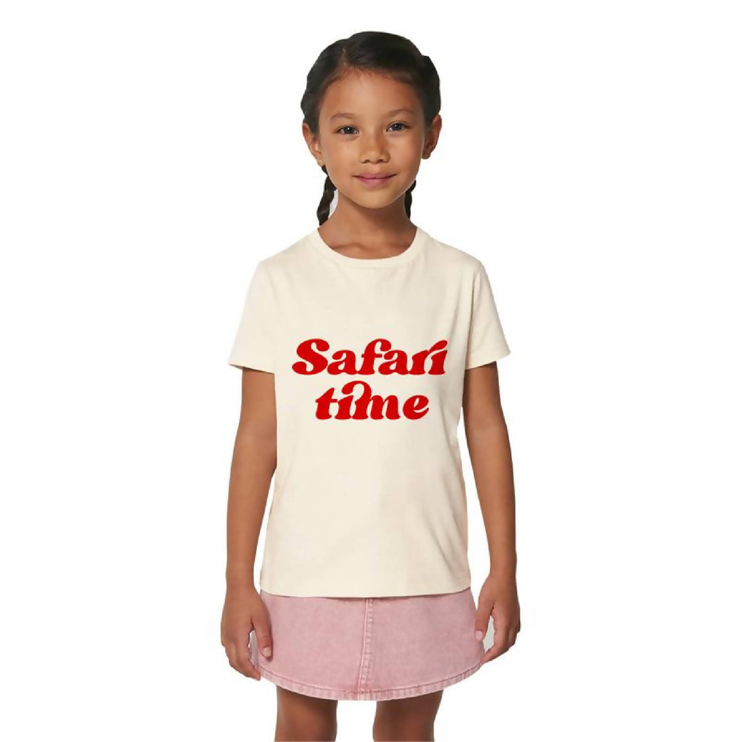 Safari Time - Kids T-Shirt (Red on Ecru)