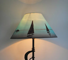 Load image into Gallery viewer, Boat Silhouette Hand Painted Lampshade
