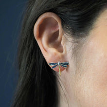 Load image into Gallery viewer, Dragonfly Studs in Gold Vermeil &amp; Sterling Silver
