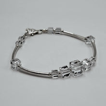 Load image into Gallery viewer, Sterling Silver Cube Bracelet
