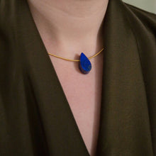 Load image into Gallery viewer, Pendant - Lapis Lazuli Gemstone Tear Drop on Gold
