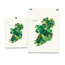 Load image into Gallery viewer, Abstract Ireland Map Print Green
