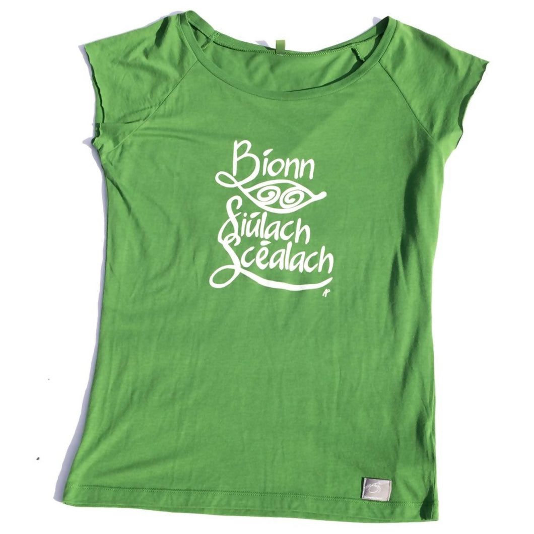 Womens Irish language travel bamboo t-shirt