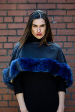Load image into Gallery viewer, Cala Cape - Blue faux fur

