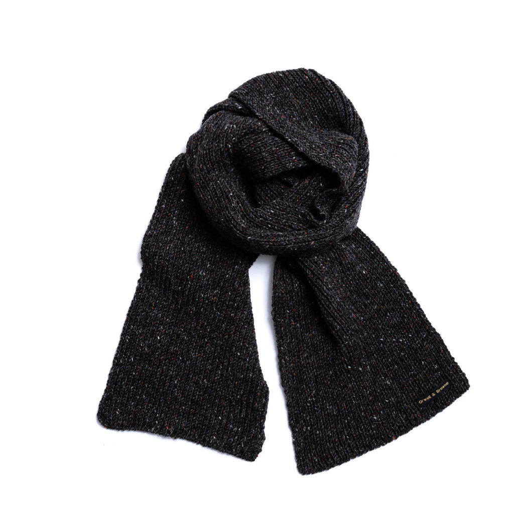 Speckled Iron - Merino Wool Knit Scarf