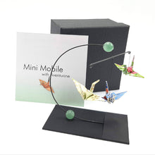 Load image into Gallery viewer, Mini Origami Crane Mobile With Gemstones
