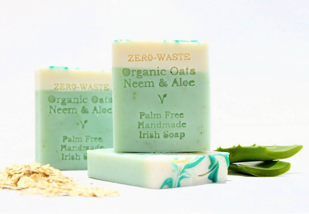 Palm Free Irish Soap, Gentle Cleansing Organic Oatmeal, Neem & Aloe