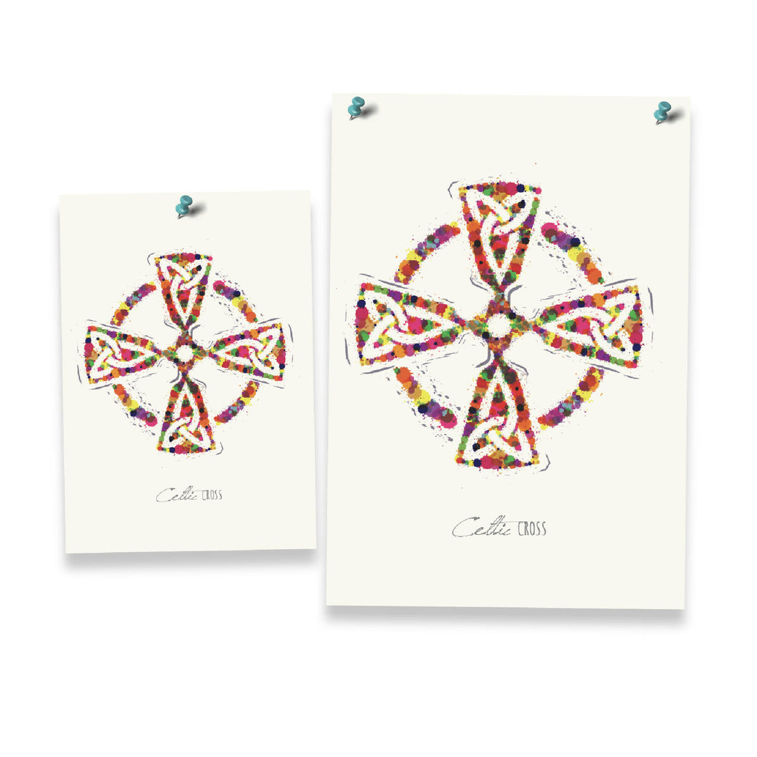 Abstract Print 'Celtic Cross'