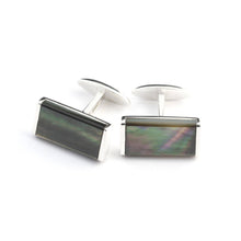 Load image into Gallery viewer, Bailey Cufflink Tahitian Black Mother of Pearl
