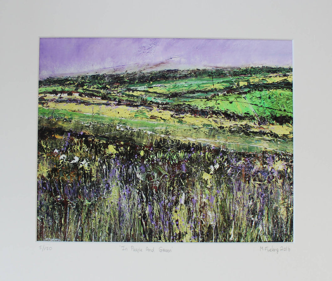 In Purple And Green - Limited edition print