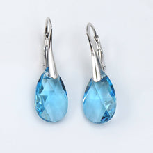 Load image into Gallery viewer, Large Pear shaped Drop earrings created with Swarovski® crystals
