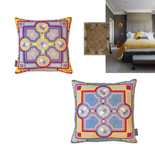 Load image into Gallery viewer, NEW Book of Kells, Yellow and Fuchsia Beehive Cushion
