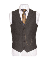 Load image into Gallery viewer, Behan Tweed Waistcoat with Revere
