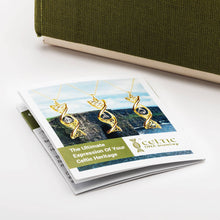 Load image into Gallery viewer, Celtic DNA Trinity Earrings 14K Yellow Gold
