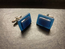 Load image into Gallery viewer, Handmade Glass &amp; Silver Cufflinks - Green
