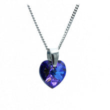Load image into Gallery viewer, Silver - Small Heart Pendant necklace created with a Swarovski® crystal
