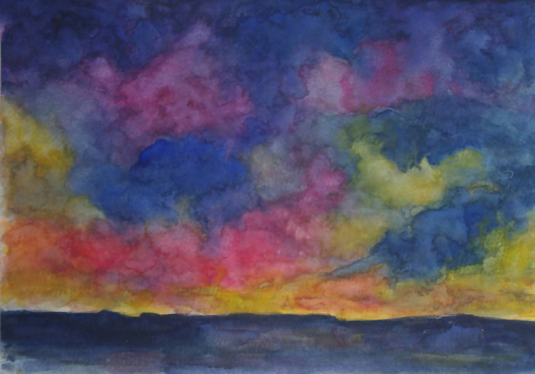Here Comes the Night - Original Watercolour Painting