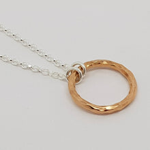 Load image into Gallery viewer, &quot;Circle of Life&quot; Large yellow gold Vermeil ring necklace

