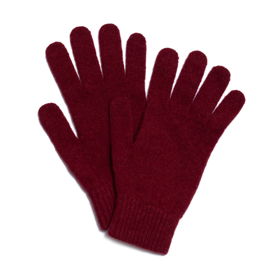 Crimson - Donegal Wool Gloves