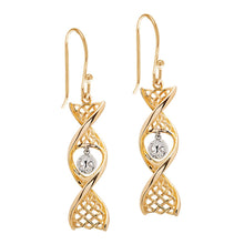 Load image into Gallery viewer, Celtic DNA Tree of Life Earrings 14K Yellow Gold

