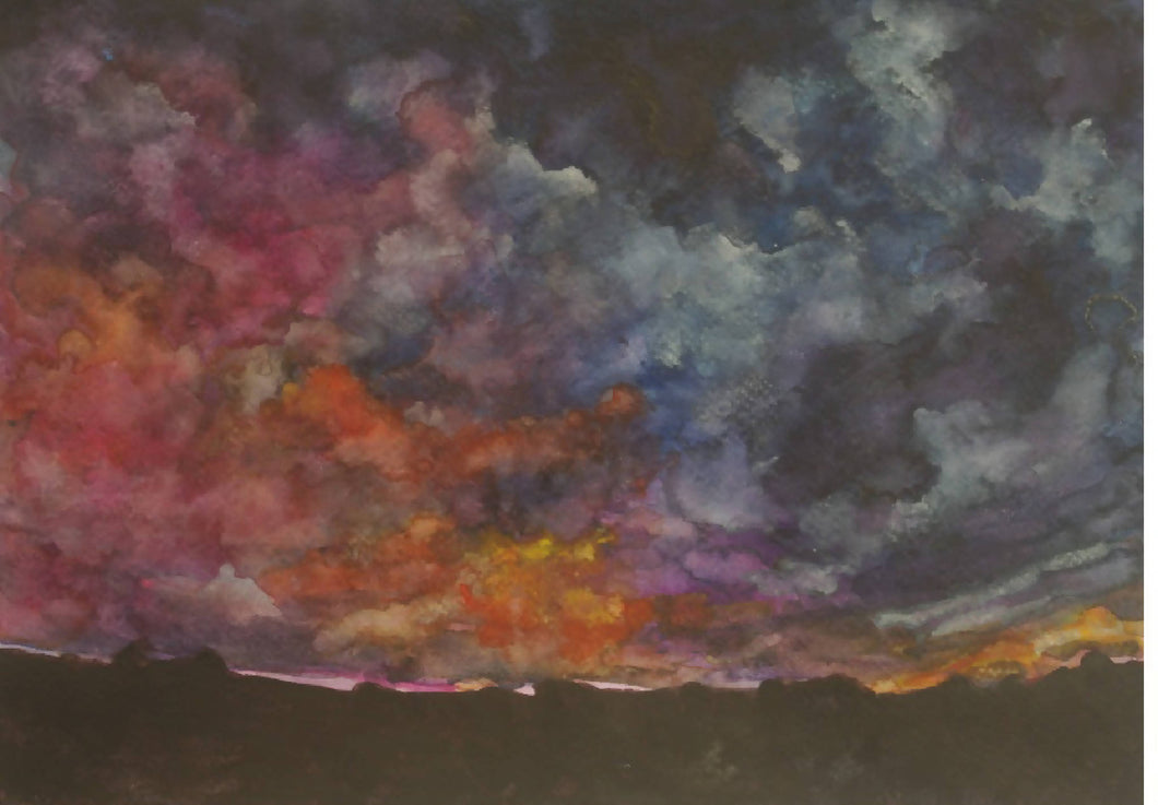 Night falling, Spiddal - Original Watercolour Painting