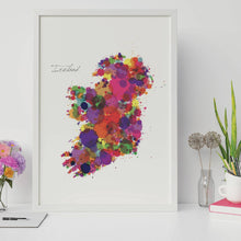 Load image into Gallery viewer, Abstract Ireland Map Print Multi
