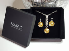 Load image into Gallery viewer, Sterling Silver &amp; Murano Glass Lentil Gift Set - Necklace &amp; Earrings (choose from 4 colours)
