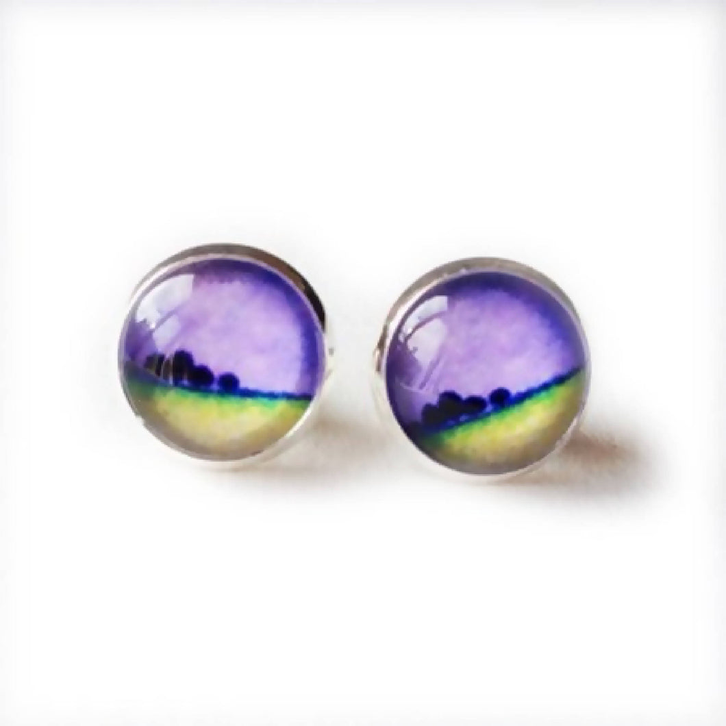 Purple earrings | post earrings | studs