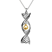 Load image into Gallery viewer, Celtic DNA Claddagh Necklace Sterling Silver
