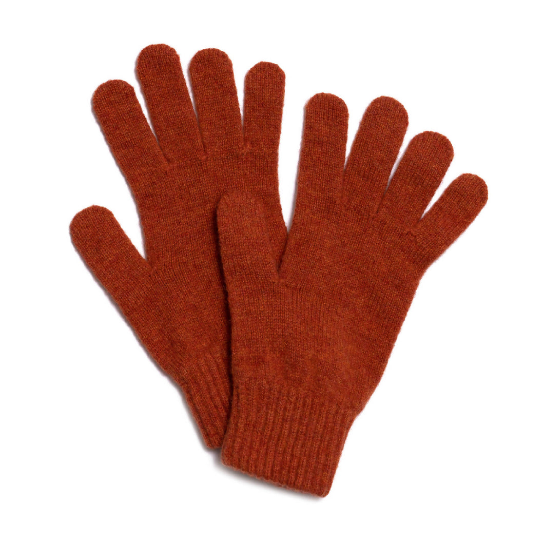 Lichen Orange - Donegal Wool Gloves