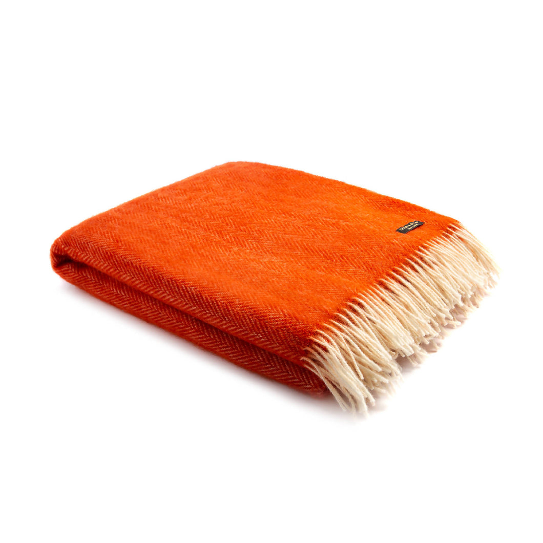 Lichen Orange - Donegal Tweed Throw