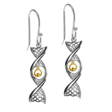 Load image into Gallery viewer, Celtic DNA Claddagh Earrings Sterling Silver
