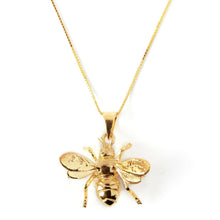 Load image into Gallery viewer, Bee Pendant &amp; Chain in Gold Vermeil on Sterling Silver
