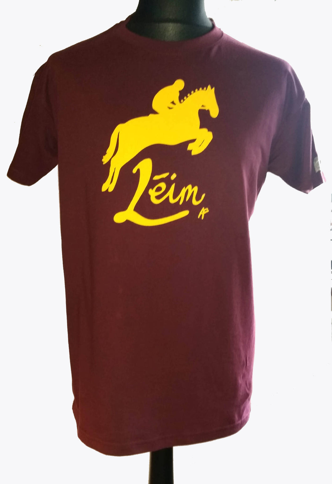 Mens Léim Irish Language Horse Jump T-shirt
