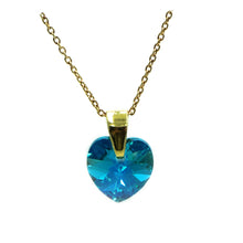 Load image into Gallery viewer, Gold - Small Heart Pendant necklace created with a Swarovski® crystal
