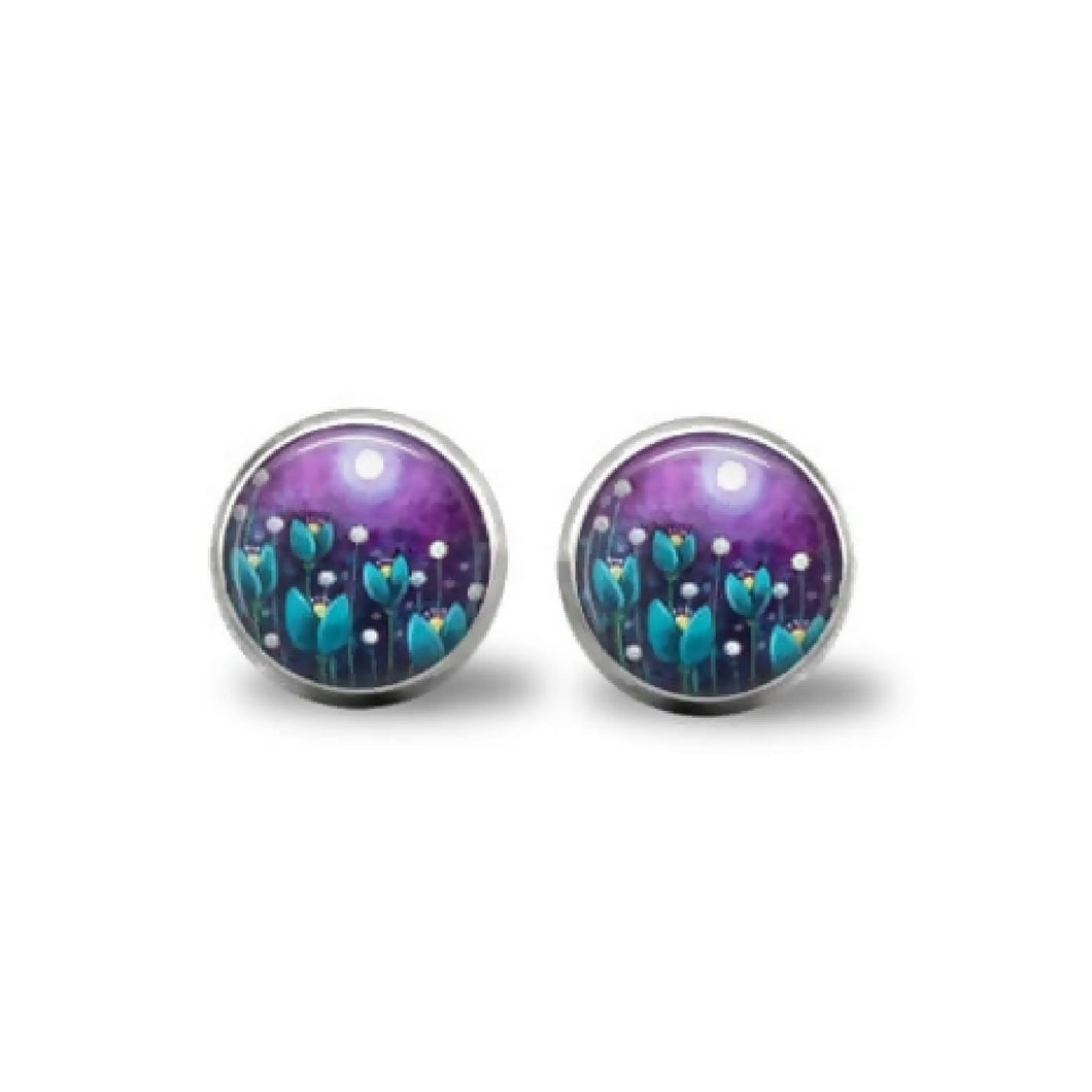 « Midnight Magic » earrings | post earrings | studs