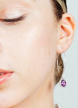 Load image into Gallery viewer, Dew Drop Earrings in Silver &amp; Gemstone
