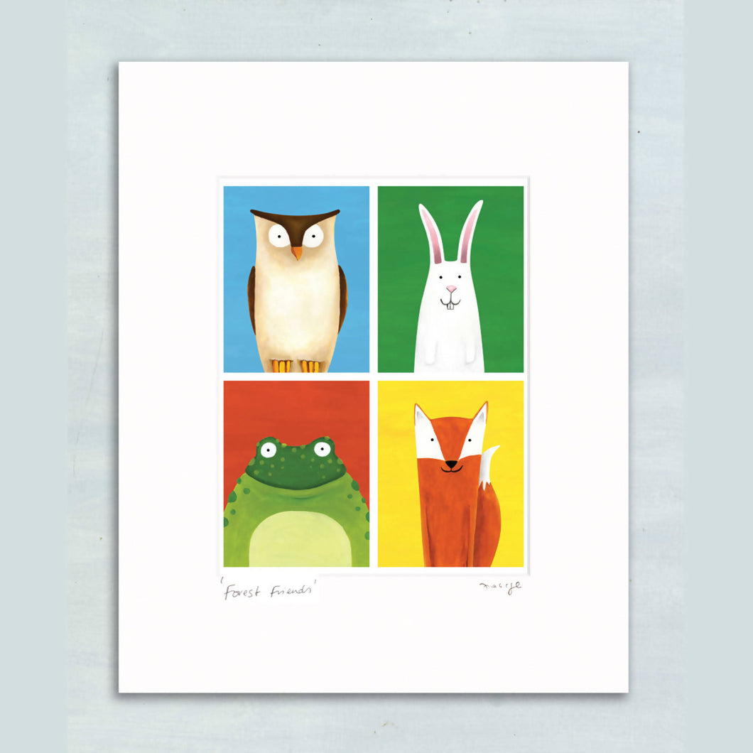 Forest Friends giclee print 11 x 14
