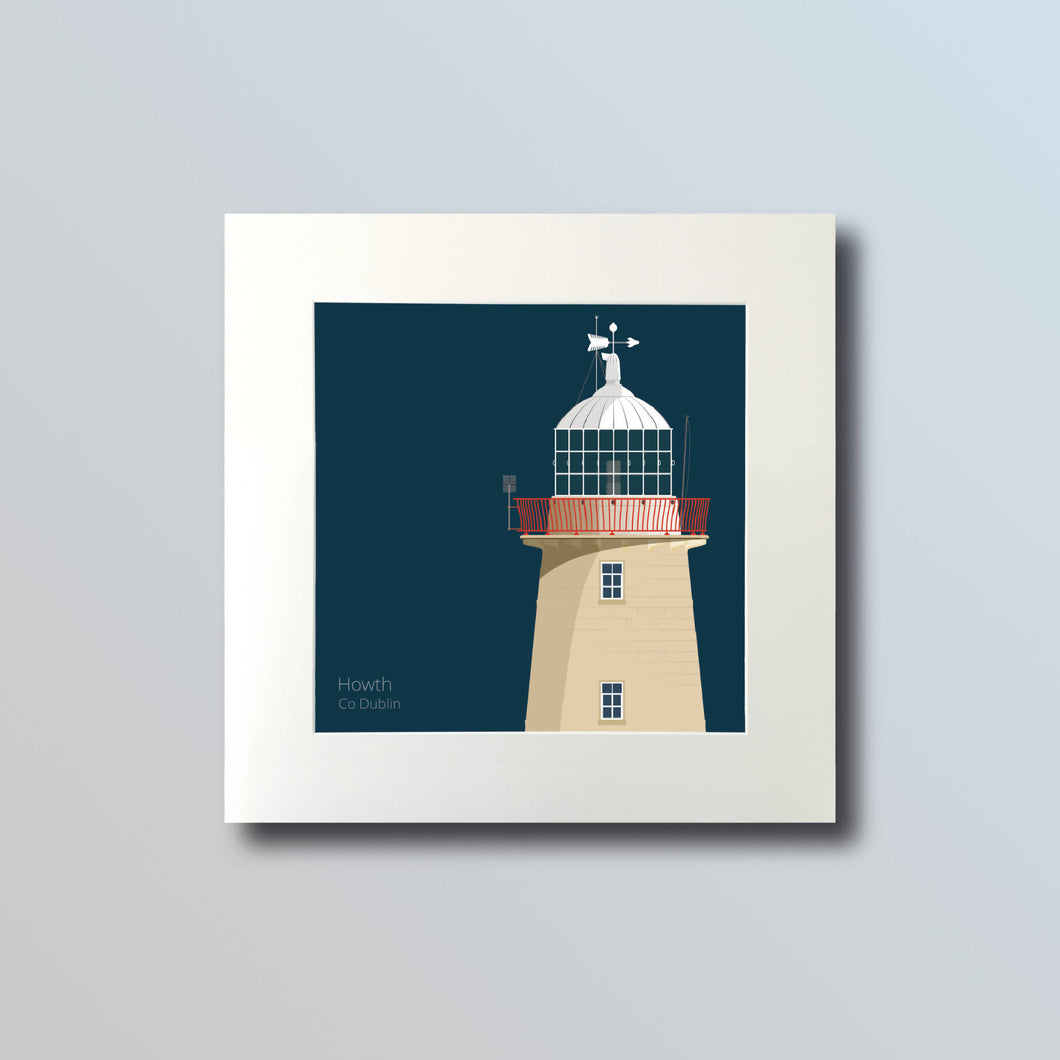 Howth Harbour Lighthouse - art print