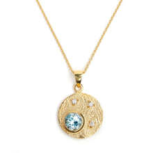 Load image into Gallery viewer, Celeste Necklace in Blue Topaz &amp; Cubic Zirconia
