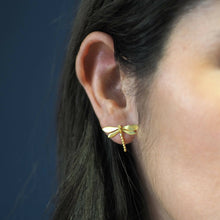 Load image into Gallery viewer, Dragonfly Studs in Gold Vermeil &amp; Sterling Silver
