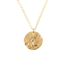 Load image into Gallery viewer, Athena Goddess Coin Necklace

